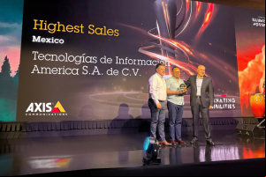 TI America se consolida como mejor consultora de Seguridad Electrónica al ganar el premio Highest Sales México y LATAM de Axis
