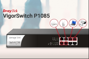 VigorSwitch P1085 de Draytek, solución de nivel empresarial